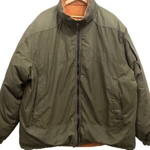 Bear USA Goose Down Puffer Jacket 3XL Olive Green Big and Tall